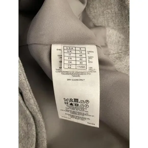 Brooks Brothers Wool Skirt Midi Women's Size 8 Grey Career - Picture 5 of 7